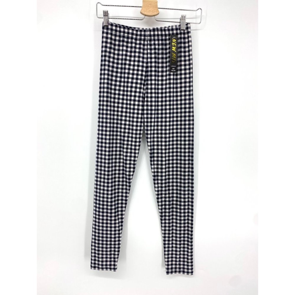 New Mix black and white gingham check leggings NEW WITH TAGS